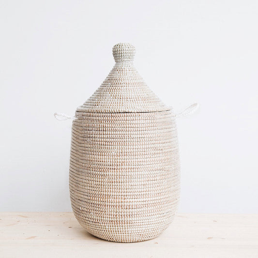 Rosa Storage Basket Hamper - White - Medium